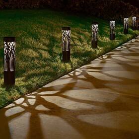 1600330 Tommy Bahama 6 Pk - Solar Led Path Garden Patio Landscape Bollard Lights