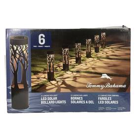 2322007 Tommy Bahama Solar Led Pathway Bollard Lights 6 Pack X2 -missing Light- 11 Total