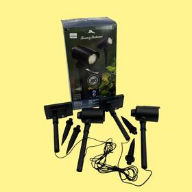 2323071 Tommy Bahama Smart Lumen Spot Light With Remote Solar Panel 2 Pack #1322