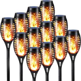 Toodour 654538598432 Solar Torch Flame Lights Flickering 12 Pack - Scratch And Dent