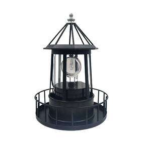 15892876636860 Tookie Solar Powered Lighthouse 360 Degree Rotating Ip65 Waterproof Garden Smoke Tow
