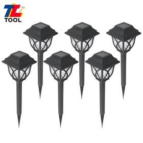 Tl6425860 Tool Library 6 Pack Warm White Led Waterproof Outdoor Solar Landscape Lights Pathway