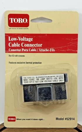 Toro 021038529141 Low-voltage Cable Connector 52914 Nos Sealed Vtg Landscape Lighting