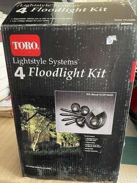 Ffl04ms Toro Complete 12v Low Voltage Lightstyle 12w Floodlight Kit With 4 Ffl-2 Lamps