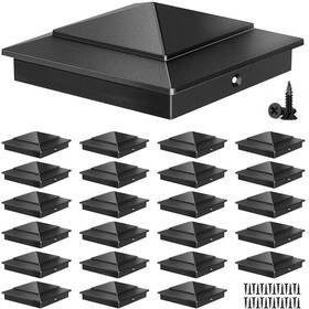 44dc082824 Toscoco 4x4 Aluminum Pyramid Post Caps For Actual 3.5 Inch X Black