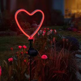 Toe399 Touch Of Eco Solar Led Neon Heart Outdoor Garden D Cor Stake Light Valentines Lawn