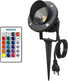 Toveenen 313096261225 Led Color Landscape Outdoor Spotlight - 120v 25w Remote Waterproof Spot Lights F