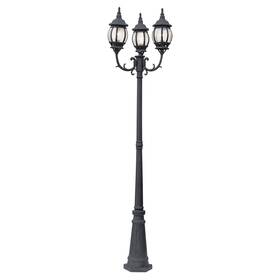 4090-bk Trans Globe Lighting Parkway 3 Light 92 Inch Black Outdoor Pole