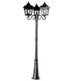 5428-bk Trans Globe Lighting Briarwood 3 Light 86 Inch Black Outdoor Pole