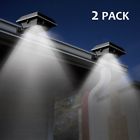 Ts-sc-gl303-60-bkx2 Pack Solar Gutter Lights Led Powered Waterproof Security Lamp For