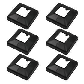 Tscp5409 Tsnamay 6pcs Flange Base Shoe For Railings 2 Inch X /50mm Black