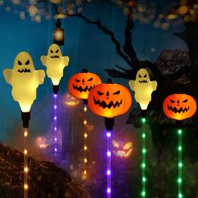 9050616 Tsuinz Solar Halloween Pumpkin Garden Lights Outdoor Walkway Decor Set Of 6 Brand New