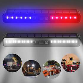 Gp9050534wh Tsuinz Safety Strobe Lamps Led Warning Solar Lighting Security Wall Waterproof
