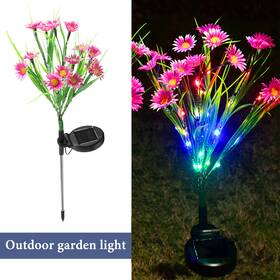 Pe9050503wh Tsuinz Solar Led Flower Lights-waterproof Outdoor Garden Decor With Dusk-to-dawn Sensor