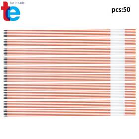 Tr13816 Turitrade 48in Orange Reflective Marker Driveway Snow Stake 50pcs 5/16 Inch Diameter Us