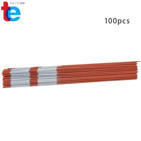 Tr25092 Turitrade 100 6feet Reflective Markers 5/16 Inch Diameter Driveway Snow Stakes Orange