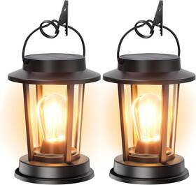Tuyluxe Tll075c Solar Lanterns Outdoor Waterproof 2 Pack Upgraded Lights Bright