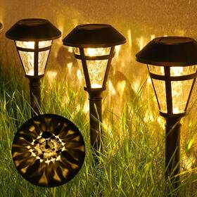 Twinsluxes 725786194605 12 Pack Solar Pathway Lights Outdoor Waterproof Garden Walkway Led Lan