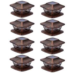 Twinsluxes 742773903545 Solar Post Lights Outdoor 2 Modes Waterproof Led Cap Li