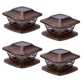 Twinsluxes 742773903552 Solar Post Lights Outdoor 2 Modes Waterproof Led Fence Cap Ligh