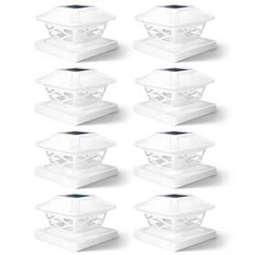 Twinsluxes 742773904474 Solar Post Lights Outdoor 2 Modes Waterproof Led Cap For 3