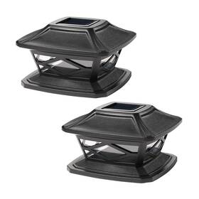 Twinsluxes 742773904771 Solar Post Lights Outdoor 2 Modes Waterproof Led Cap For 3
