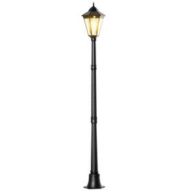 B30021bk Uirio 76.5 Inch Solar Lamp Post Light Outdoor All Weather Protection For Backyard Black