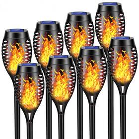 Unbranded 883148259611 Waterproof 12 Led Solar Power Torch Light Flickering Garden Yard Lawn Lamp
