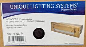 V8fh-nl-p Unique Lighting Systems Odyssey Voyager 8 Powdercoated Hooded Faceplate Only