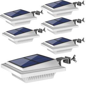 40led-wclx6 Uniquefire Outdoor Solar Gutter And Fence Lights 40 Leds Waterproof 6pcs White Cold Light
