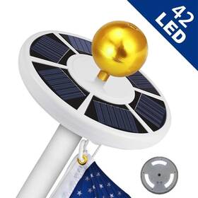 Universal 629722858456 Outdoor Solar Flagpole Light - Waterproof Led Lamp For Garden Umbrella Camping