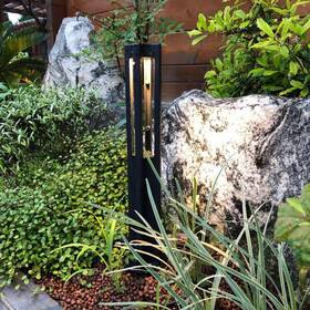Cd53 Universal Lighting And Decor Abba Stylight 15 Inch High Black Led Landscape Bollard Light