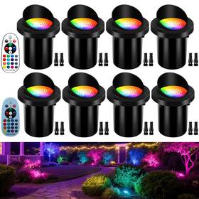 Up-dmd-8 Uponeled 8 Pack Low Voltage Christmas Outdoor Landscape Lighting Rgbw Shielded Well L