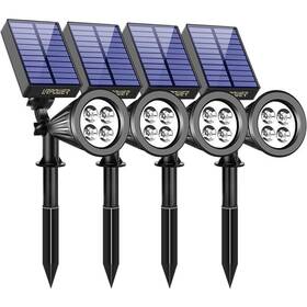 400-500-1003 Urpower 4-1217 Solar Spotlights Outdoor 4pack Cool White Waterproof 2-in-1 Lights