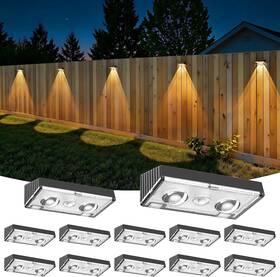 Us 313110525586 Luces Solares Para Cerca Exterior 12 Pzs Impermeable Luz Calida Patio Jard N