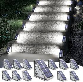 Abe110-g  Us Solar Stair Lights Outdoor Waterproof Ip67 12 Pack Step For Outside