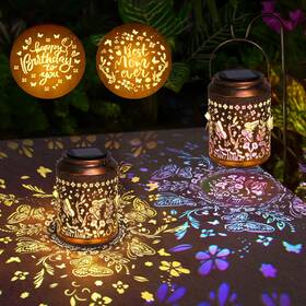 Thol118 Uspring Butterfly Solar Lantern Outdoor Waterproof Garden Light Gift For Women Yard