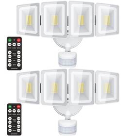 Ut88128w-dw-us-2 Ustellar 100w Led Motion Sensor Outdoor Lights 4-head 5000k Ip65 With Remote 2-pack