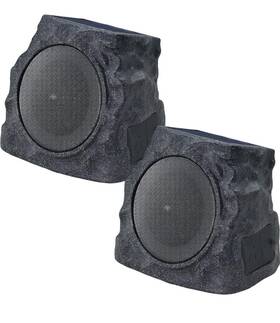 941-uuffoo Uuffoo 2-pack Solar Rock Speakers Outdoor Rgb Lights Ip44 Waterproof Garden Yard