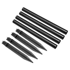 Uxcell 680811534965 4set 8.5 Inch Plastic Ground Spike Solar Torch Light Stake
