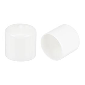 A24111700ux0513 Uxcell 8pcs 31mm 1 1/4 Inch Rubber End Caps Round Vinyl White