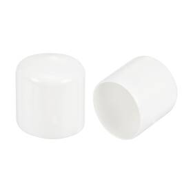 A24111700ux0544 Uxcell 4pcs 41mm 1 5/8 Inch Rubber End Caps Round Vinyl White