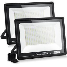 200w Valytime 790832314979 2 Pack Led Flood Light Outdoor Lights Plug In 20000lm Work