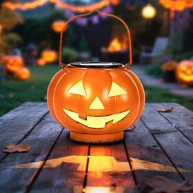Ngdl-03 Vbioa Halloween Pumpkin Solar Lanterns - Jack O Lantern Hanging Light Waterpr
