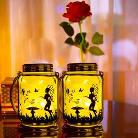 Vcdsoy 331421857531 2 Pack Solar Hanging Mason Jar Lantern- Gifts Mom Women Grandma Outdoor Ornament