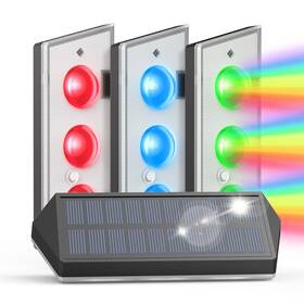 Veeool 763344548934 Solar Fence Lights Outdoor Waterproof Led Deck Light Powered For Garde