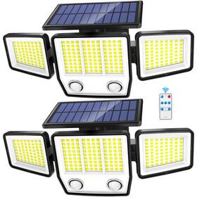 Ly-sl-stxst-yk-b-2p-us1 Vensstnor Solar Motion Sensor Outdoor Lights - 3000lm Dual Pir Detector With Rem
