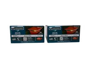 2211-f32t3 Veranda 4in X 3lumens Copper Platedplastic Solar Postcap Lot Of 2