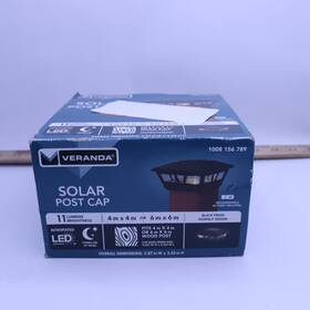 2211-npf26 Veranda Solar Adaptable Post Cap Plastic Black 4 X 1008 156 789