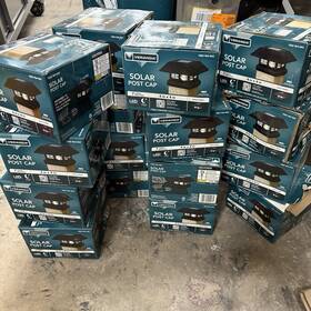 1002 Veranda 921341910084 Solar Light Post Cap Black Led 4x4 964 063 -lot Of 8